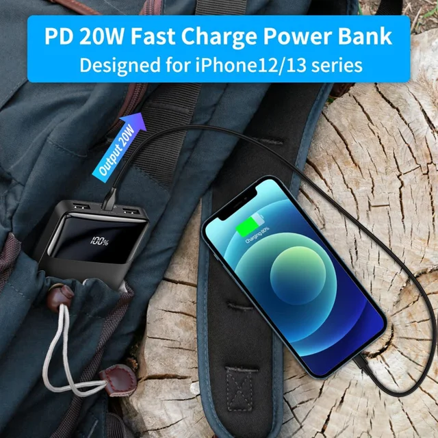پاوربانک باسئوس مدل PPBD10K-20W ظرفیت 10000 میلی آمپر ساعت 102399233